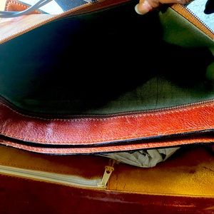 Genuine Leather Brief Case with original key to lock